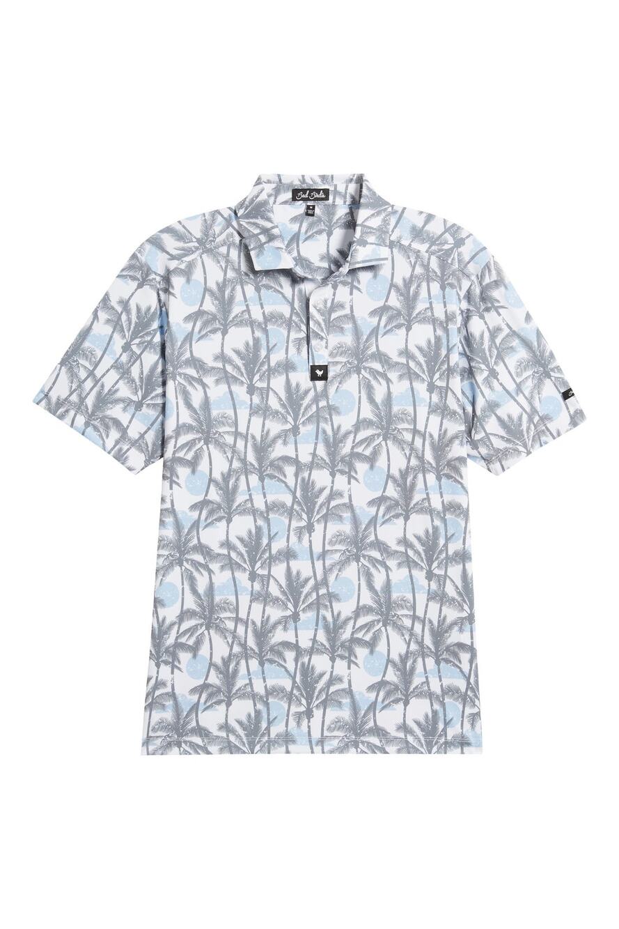 BAD BIRDIE Men's Core Performance Golf Polo Tropical Palms